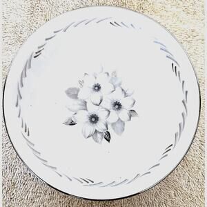 Narumi Bone China Fruit Bowl White Flower Silver Trim Replacement Pieces N635